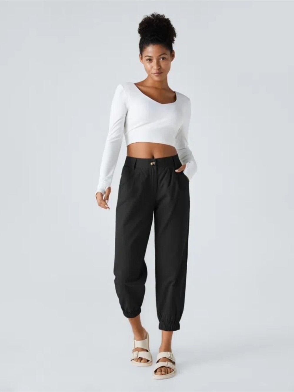 Halara Mid Rise Casual Joggers with Pockets Sz XL